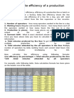 How To Calculate Efficiency of A Production Batch or Line
