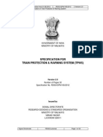 Specification For Train Protection & Warning System (TPWS) : Government of India Ministry of Railways