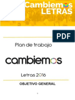 Plan de Trabajo - Cambiemos Letras 2016