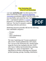 The Marketing Mix (The 4 P'S of Marketing) : American Marketing Association E. Jerome Mccarthy