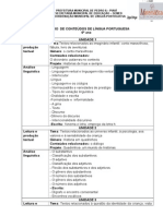 Plano de Unidade Língua Portuguesa