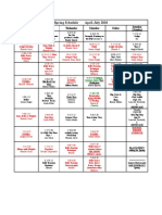 Spring Schedule 2010