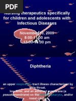 Nursing Therapeutics Specifically For Children and Adolescents With Infectious Diseases