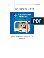 Flashforge Creator Start Guide