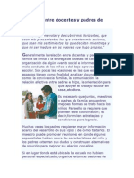 Relación Entre Docentes y Padres de Familia