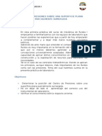 Centro de Presiones Sobre Una Superficie Plana Parcialmente Sumergida 