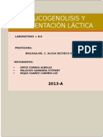 Glucogenolisis y Fermentacion Lactica