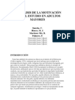 Análisis de La Motivación para El Estudio en Adultos Mayores