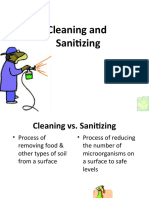 Cleaning and Sanitizing