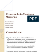 Processamento Creme de Leite, Manteiga e Margarina