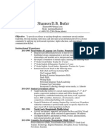 Shannon Butler Resume