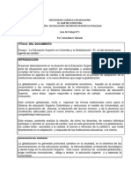 Ensayo Educacion Superior en Colombia, El Docente Como Agente de Cambio