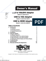 Owner's Manual: USB To VGA/DVI Adapter USB To VGA Adapter USB To HDMI Adapter