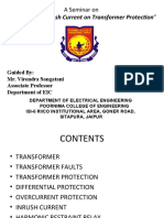 Effect of Inrush Current On Transformer Protection