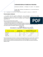 Determinación de La Demanda Máxima en Instalaciones Industriales