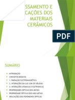 Processamento e Aplicações Dos Materiais Cerâmicos