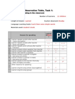 Observation Table Task 1