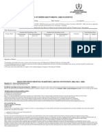 Model Format Table of Shipboard Working Arrangements