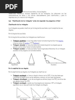 Clasificación de Los Triángulos