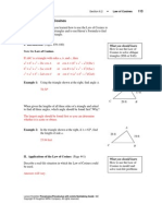 Section 6.2 Law of Cosines: Name