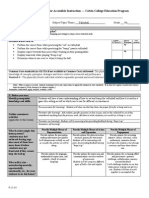 Lesson Planning Form For Accessible Instruction - Calvin College Education Program