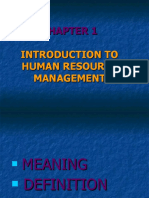 Introduction To HRM