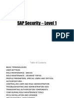 SAP Security - Level 1