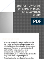 Justice To Victims of Crime in India