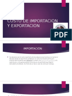 Costo de Importacion y Exportacion 