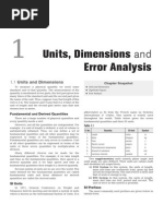 Unit and Dimension and Error Anylysis Arihant