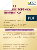 Púrpura Trombocitopénica Trombótica