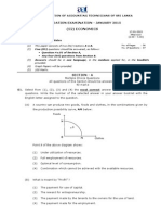 Foundation Examination - January 2015: (52) Economics