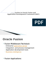 Introduction To Oracle Fusion and Application Development Framework