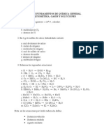 Taller - Nomenclatura, Estequimetria, Gases y Soluciones