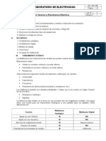 Lab02 - Medición de Tensión y Resistencia Eléctrica V-2 Red