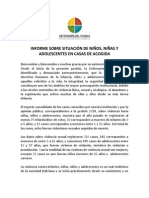 Situacion en Bolivia Sobre Las Casas de Acogida