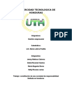 Informe de La Sociedad de Responsabilidad Limitada, Gestion Empresarial 2015