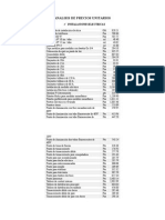 Analisis de Precios Unitarios Instalaciones Electricas