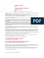 Bac S Sujets de Philosophie PDF