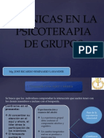 Técnicas en La Psicoterapia de Grupos