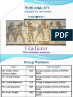 Personality (Big 5 Test) by Gladiators