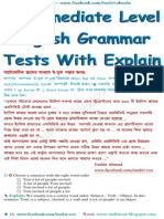 Intermediate Level Grammar Tests With Explain