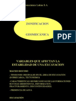 Zonificación Geomecánica