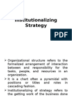 Chapter Five Institutionalizing Strategy