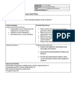 Unit 5 Plan - Relations and Functions