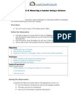 Observation Task 4 - Science Lesson