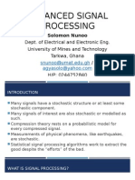 A Course in Advanced Signal Processing