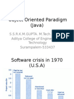 Object Oriented Paradigm (Java)