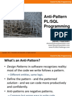 Anti-Pattern PLSQL Programming