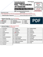 National Teachers Database: S T NS T N